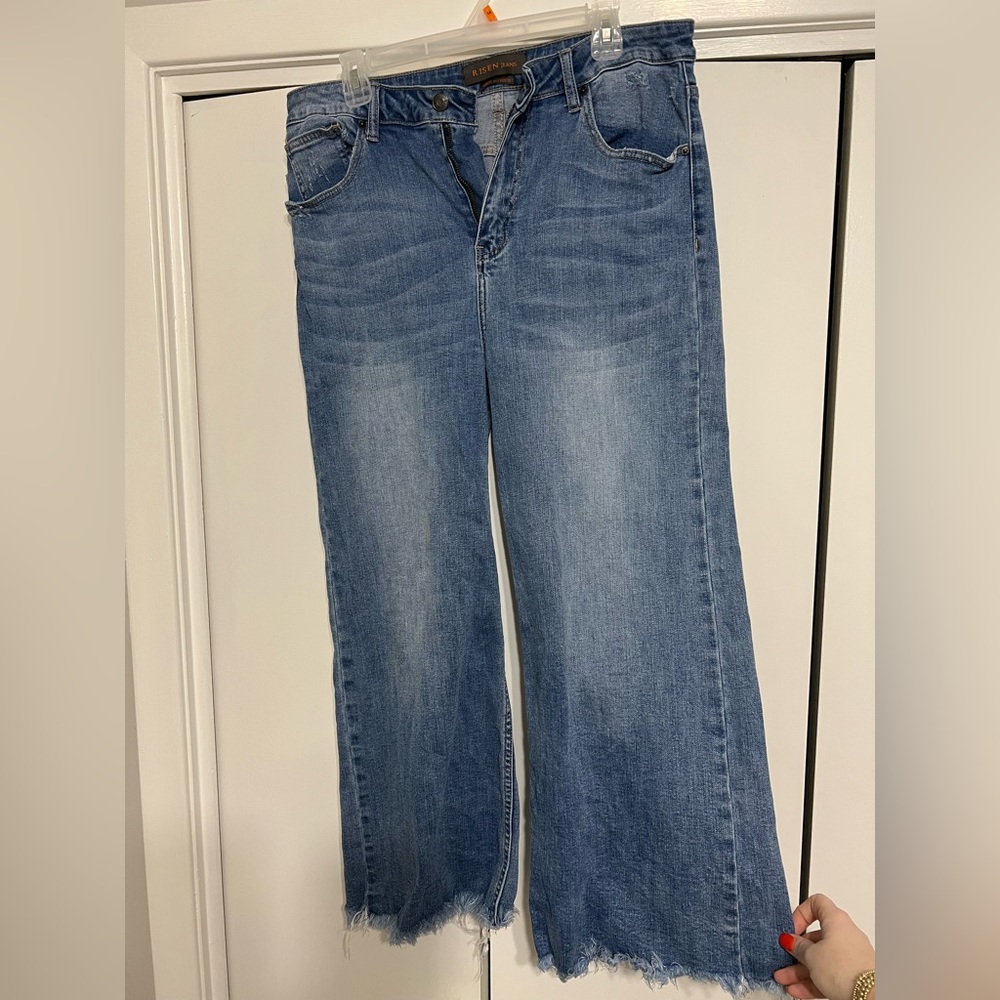 Risen Brand wide leg high rise jeans